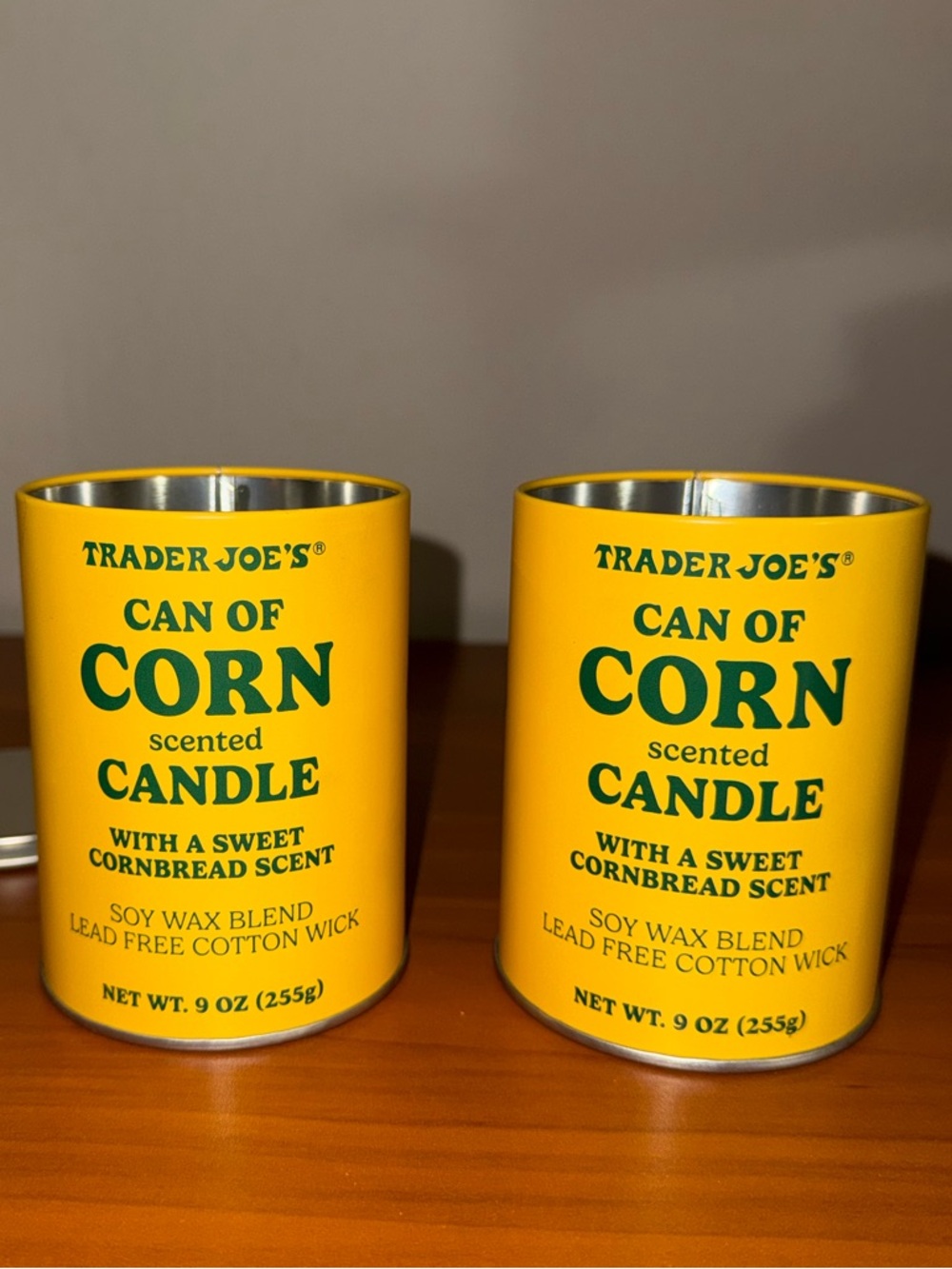 Pair of Trader Joe’s Can of Corn Candles (2) - Picture 14 of 14